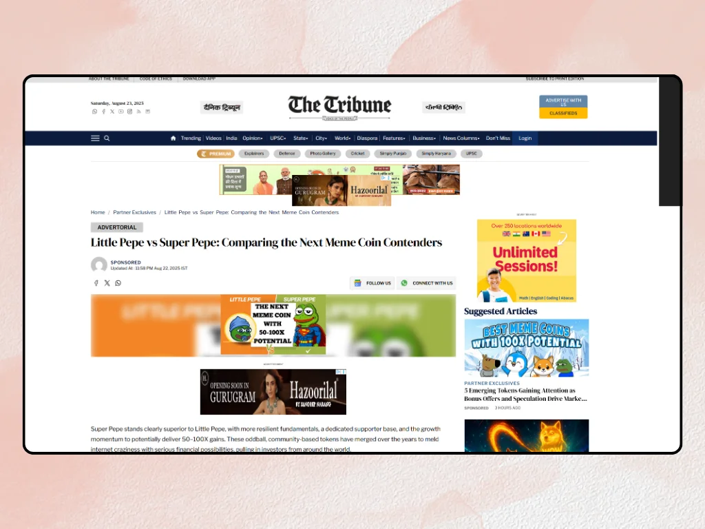 Tribune India guest post