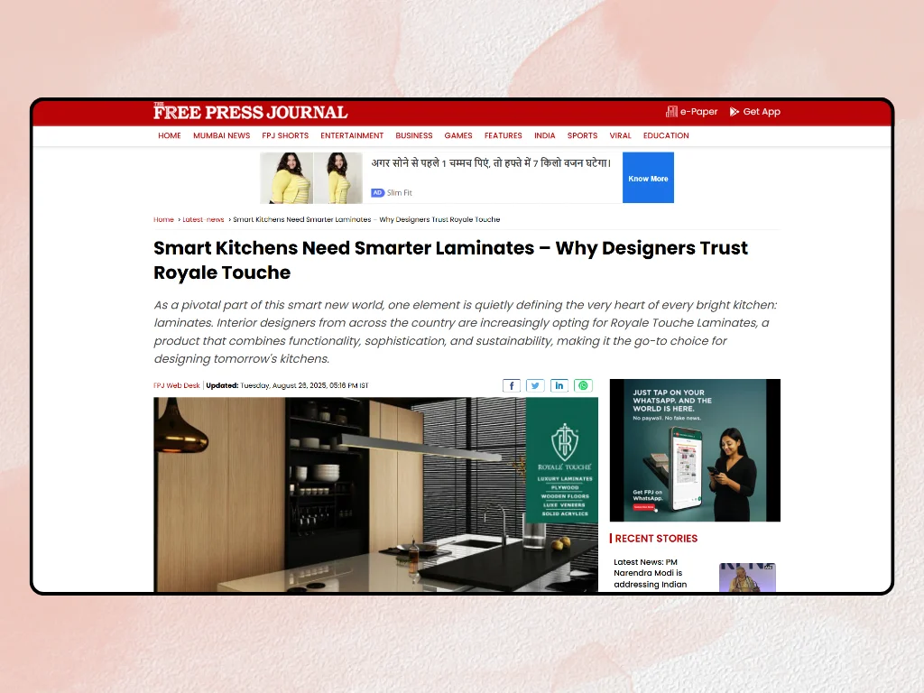 Press Release in Top News Site free press journal